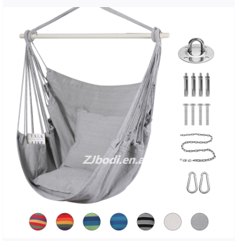 Hammock Chair Hanging Rope Chair Swing Chair Seat for Adults Kids Garden Indoor Outdoor Fashionable Hammock Swings