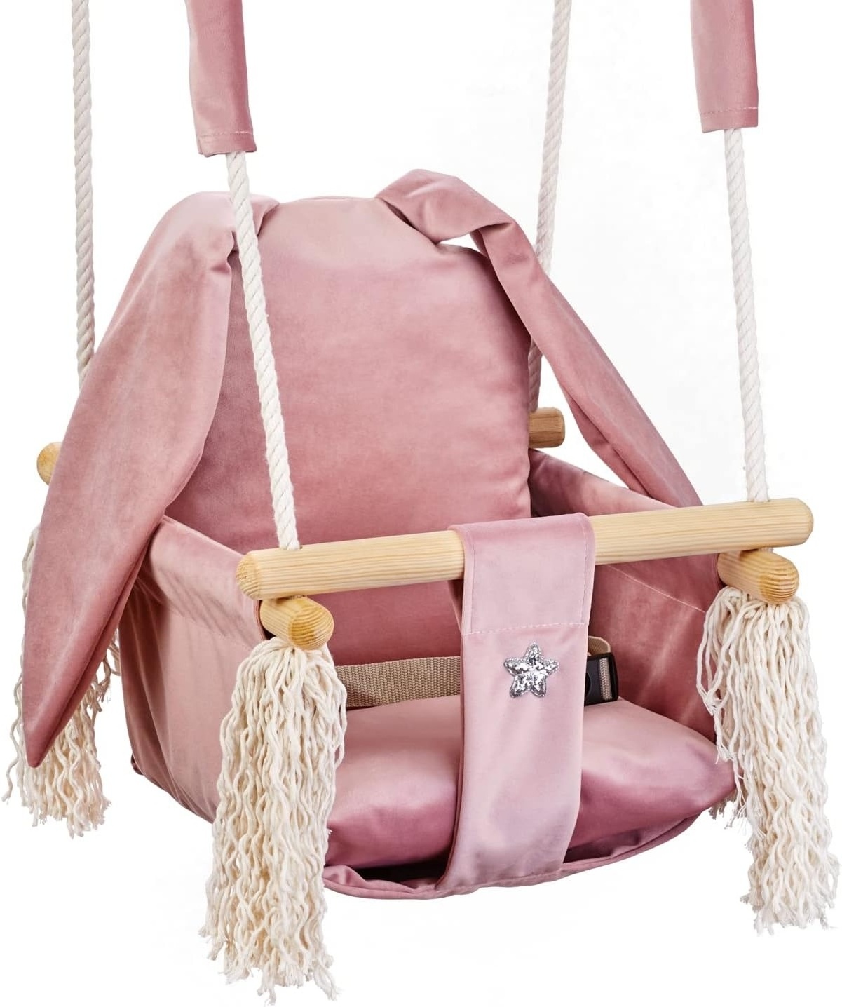 BODI  LoveGifts Bunny Swing Seat Baby Swing Indoor Wooden Toddler Swing