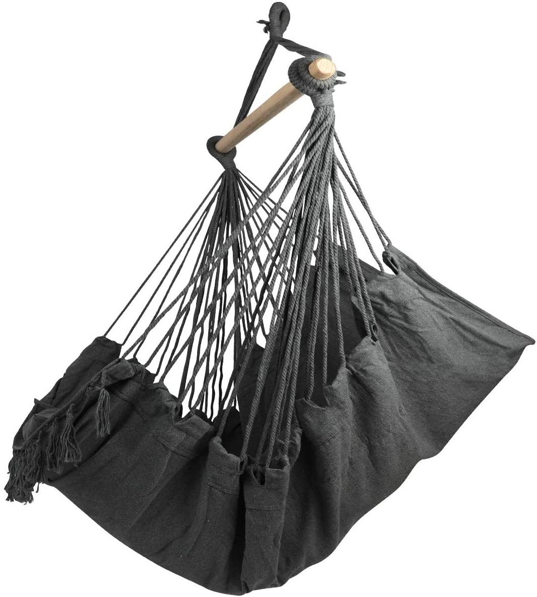 Durable Canvas Hanging Porch Bedroom Cotton Rope Macrame Hammock Baby Swing Chair With 2 Pillows