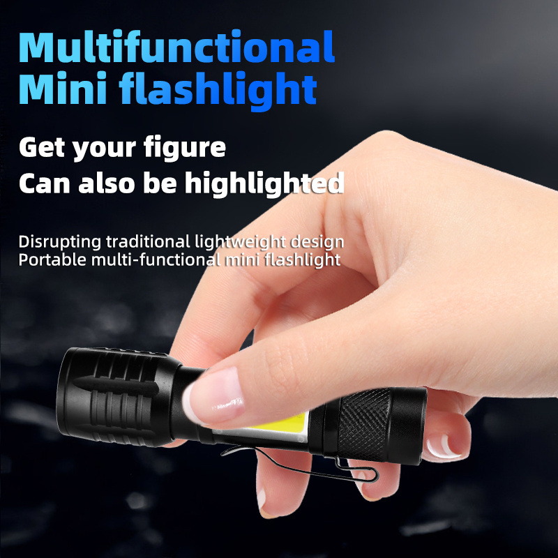 Portable style rechargeable tactical led torch high quality mini aluminum usb rechargeable led flashlight