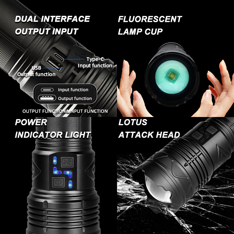 Torch light Led strong light flashlight powerful multifunctional rechargeable flashlight