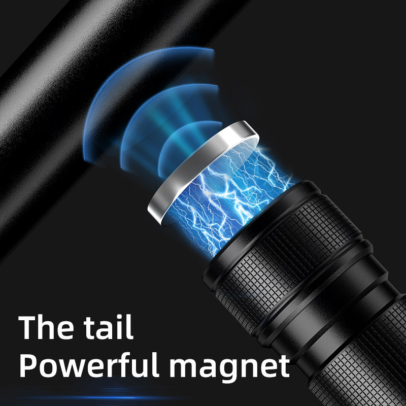 Professional zoomable brightest flashlight multifunction power bank tactical flashlight