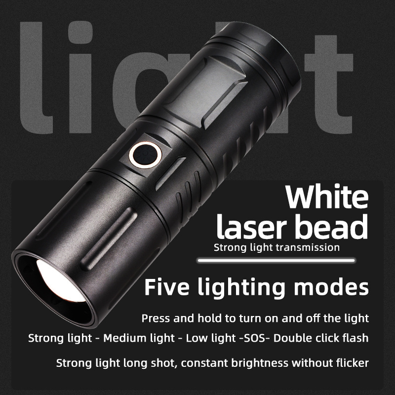 High quality usb rechargeable tactical led xhp50 flashlight super bright flashlight laser flashlight