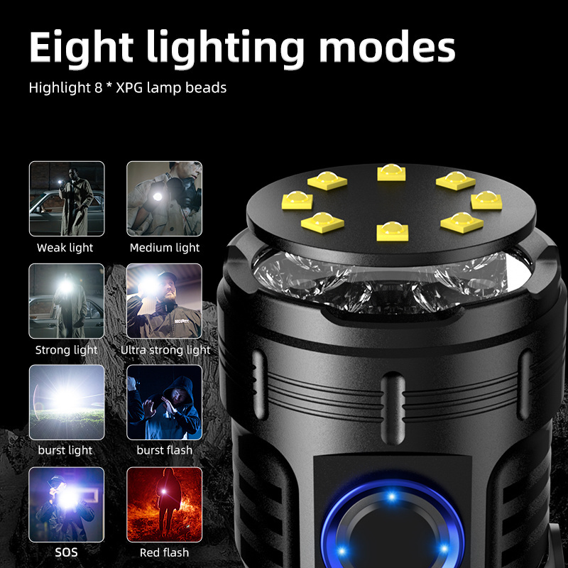 Professional Run fish camping best flashlight 26650 led rechargeable tactical laser flashlight