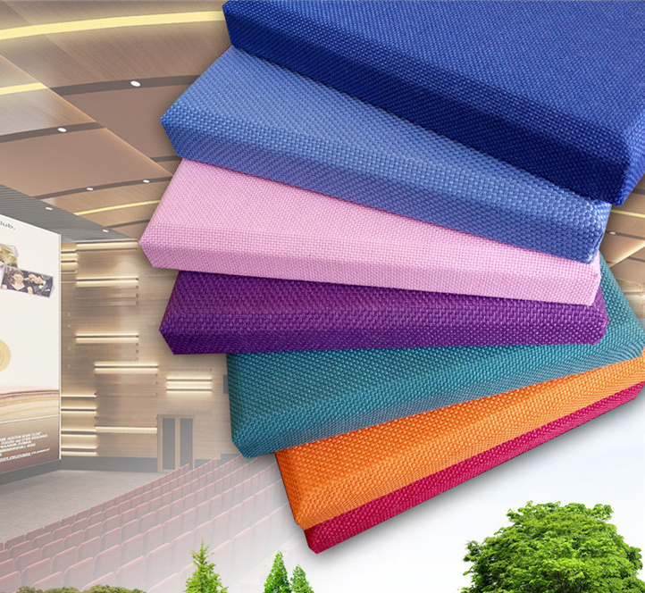 Cinema Fiberglass Acoustic Panel Decorative Fabric Wrapped Acoustic Wall Panel Hotel Soundproof Material