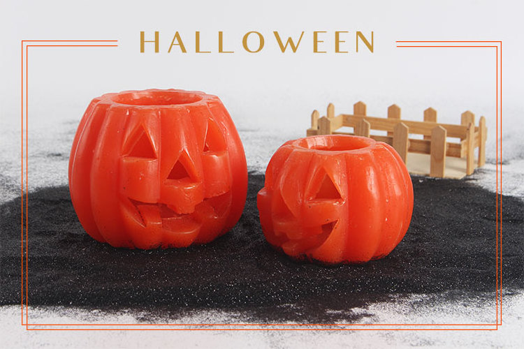 Pumpkin Shape Halloween candle holder Christmas Eve Pumpkin Gift Set Atmosphere Decoration Halloween Pumpkin shaped Candles Jar