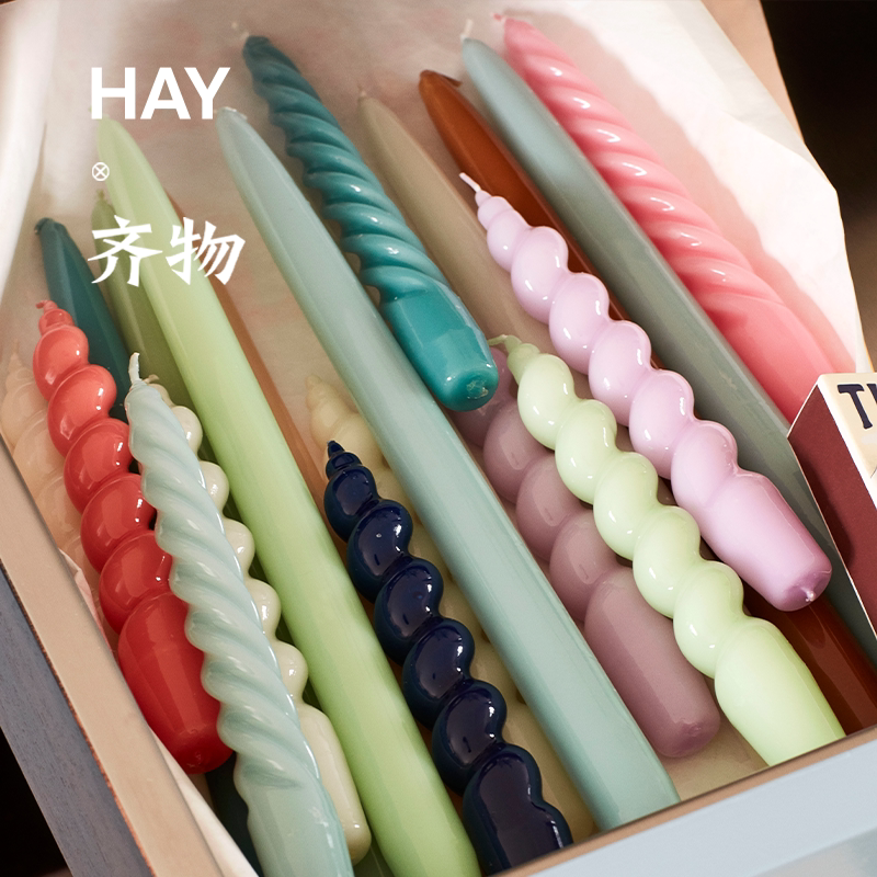 Wholesale High Quality Soy Wax Swirl Candle,  Spell Colored Candle Stick Twisted Candle Stick for Home Decor