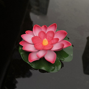 Artificial Candles Led Lotus-Shaped Colorful Changed Floating Flower Lamps Water Swimming Pool Wishing Light Water Candle