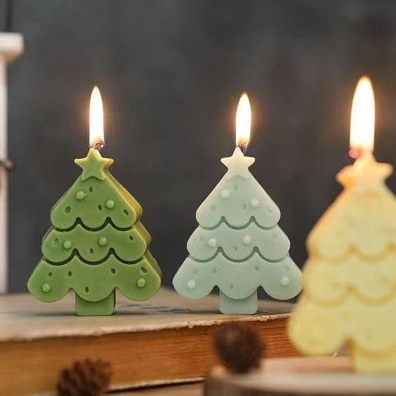 Christmas Tree Candles Christmas Gifts Aromatherapy Candles Wholesale Gifts Candles Creative Christmas Tree Baking Decorations