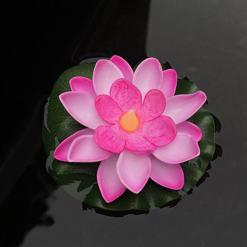 Wholesale Floating Led Candle In The Shape Of A Lotus Flower Blessing lotus candle holder 7 Day candles wholesale religious