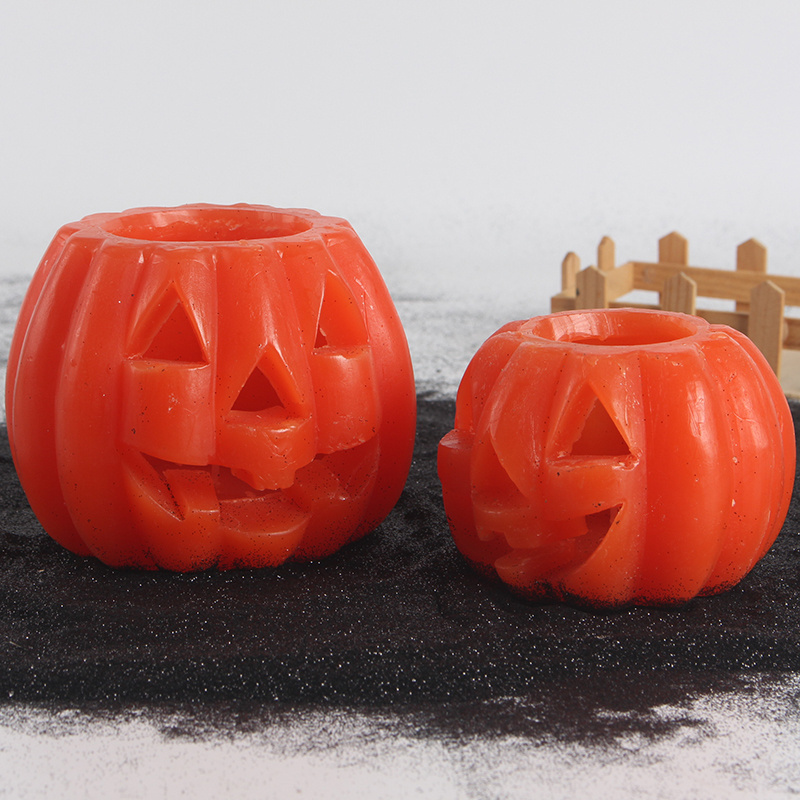 Pumpkin Shape Halloween candle holder Christmas Eve Pumpkin Gift Set Atmosphere Decoration Halloween Pumpkin shaped Candles Jar