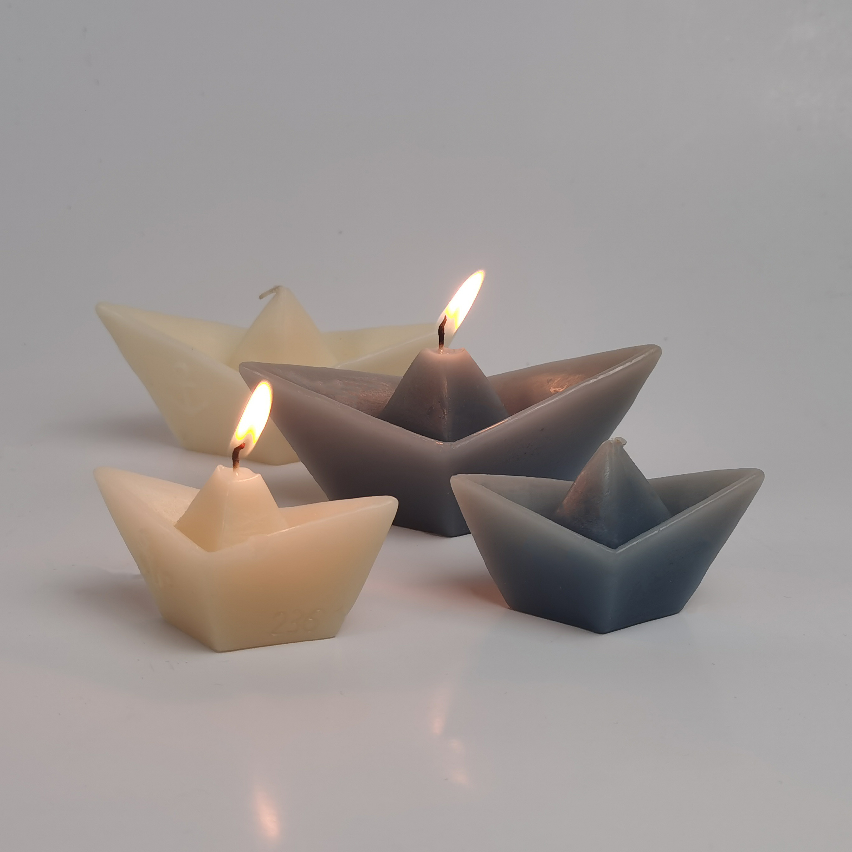 Boat Shaped Candles Costumes Logo 100% Soy Wax Flameless Wholesale Vendors Wholesale Private Label Glass Jar Scented Candle