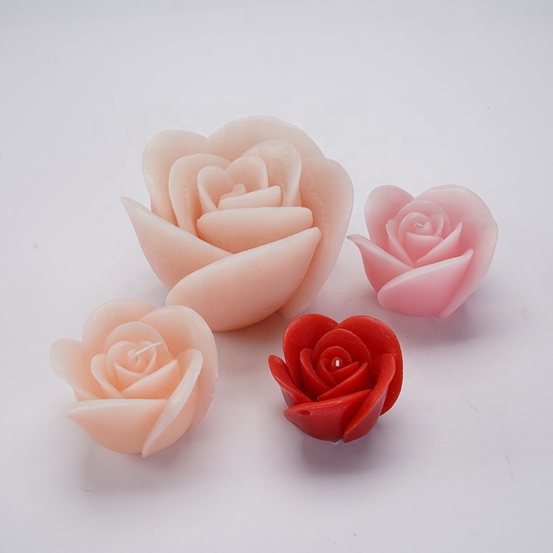 EVEN Hot Sale valentine Soy Wax Candle Rose Handmade Flower Floating Candle Flower Shape Handmade Scented Candle