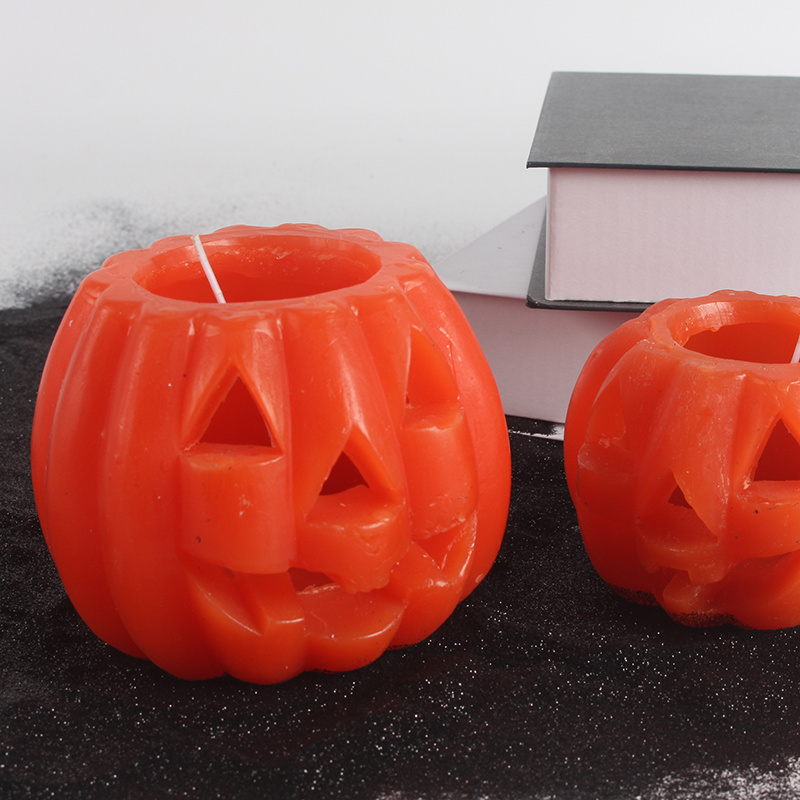 Pumpkin Shape Halloween candle holder Christmas Eve Pumpkin Gift Set Atmosphere Decoration Halloween Pumpkin shaped Candles Jar