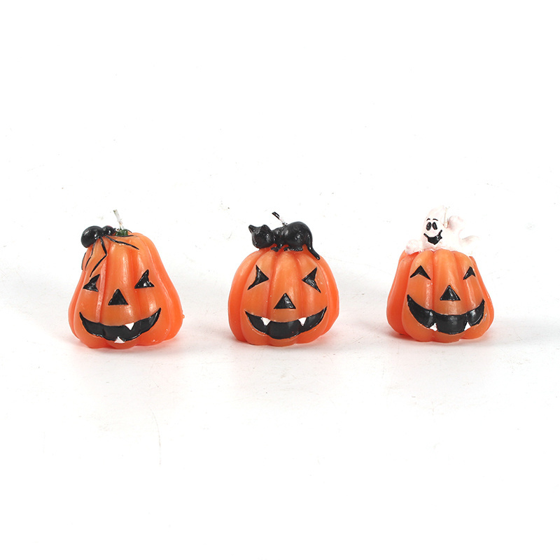 WHOLESALES  CRAFT SILICONE MOULD  Pumpkin Spice Candles HALLOWEEN PUMPIK CANDLE Small Decorative Candle