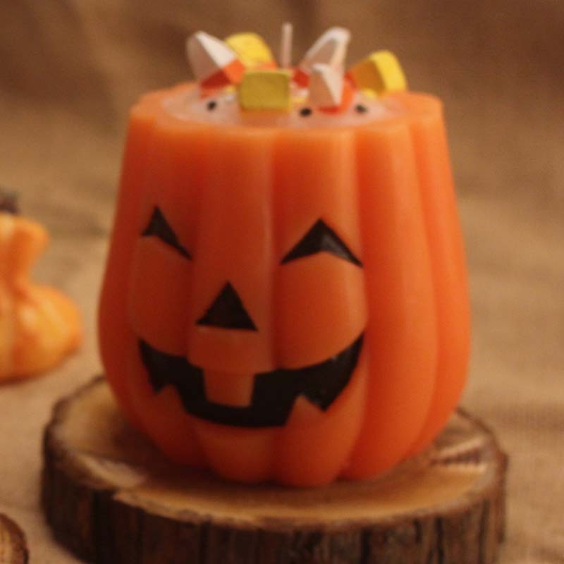 Luxury Handmade Custom Private Label Pumpkin  Candles,  Halloween Pumpkin Shaped Scented Candles