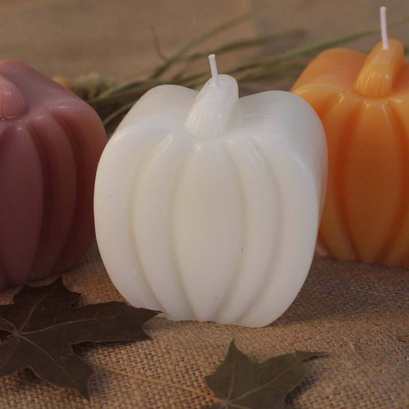 Home Decoration Custom Logo Pumpkin Shaped Candle,   Handmade Halloween Pumpkin Halloween Candle