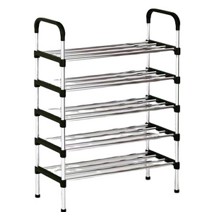 Best SALE shelf wholesale Taiwan household storage manufacturer DIY rotating 5 Tier Metal Revolving Shoe Rack