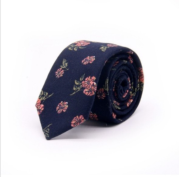 Hot Selling Casual Fashion Wholesale Custom Printed 100% Cotton Neck Tie for Men