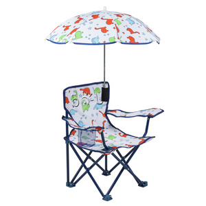 2023  Outdoor Furniture Folding Beach Chair Indoor Dinosaur Kids Beach Chair With Umbrella