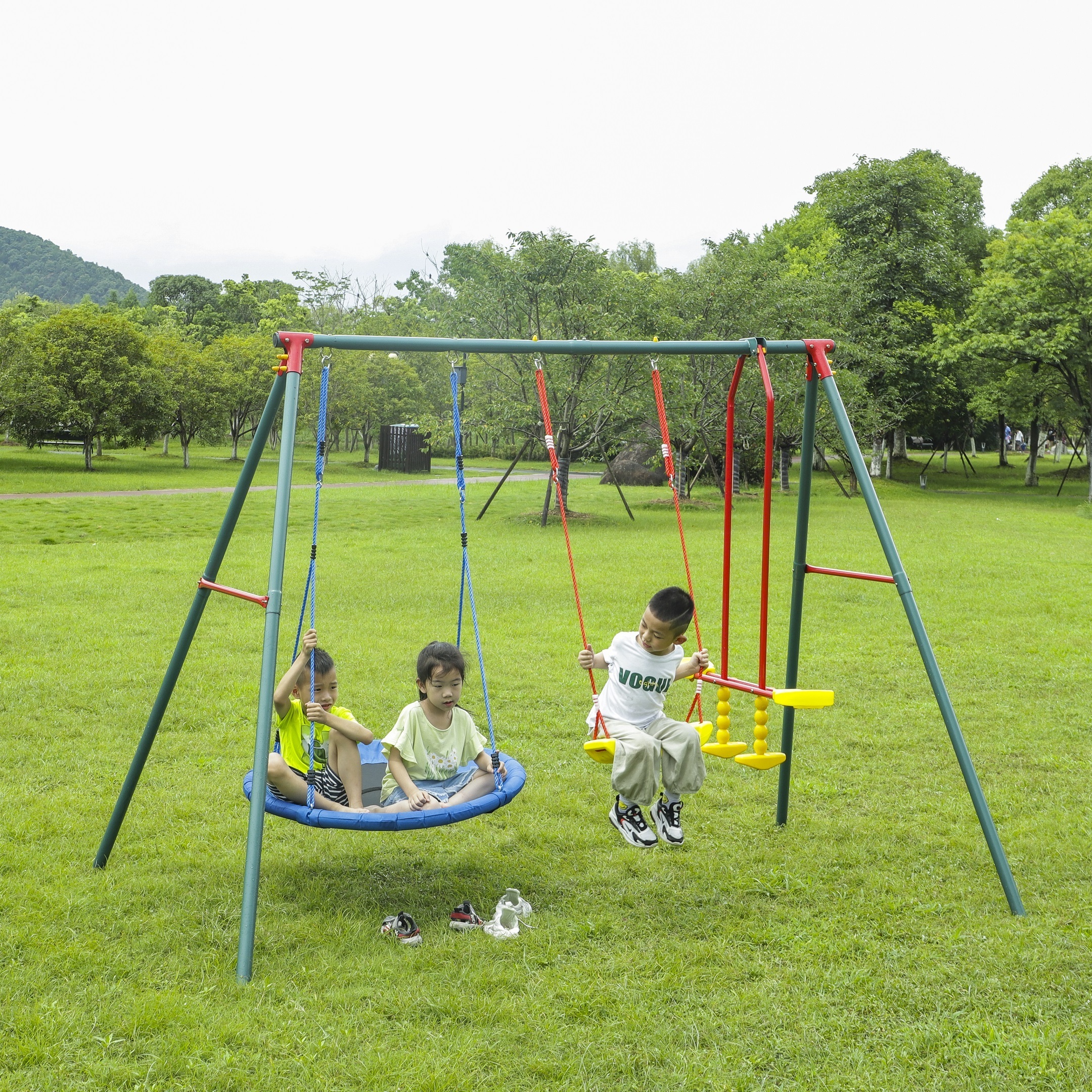 popular Strong Muti Hanging kids Nest Swing set for Outdoor Playground Swing