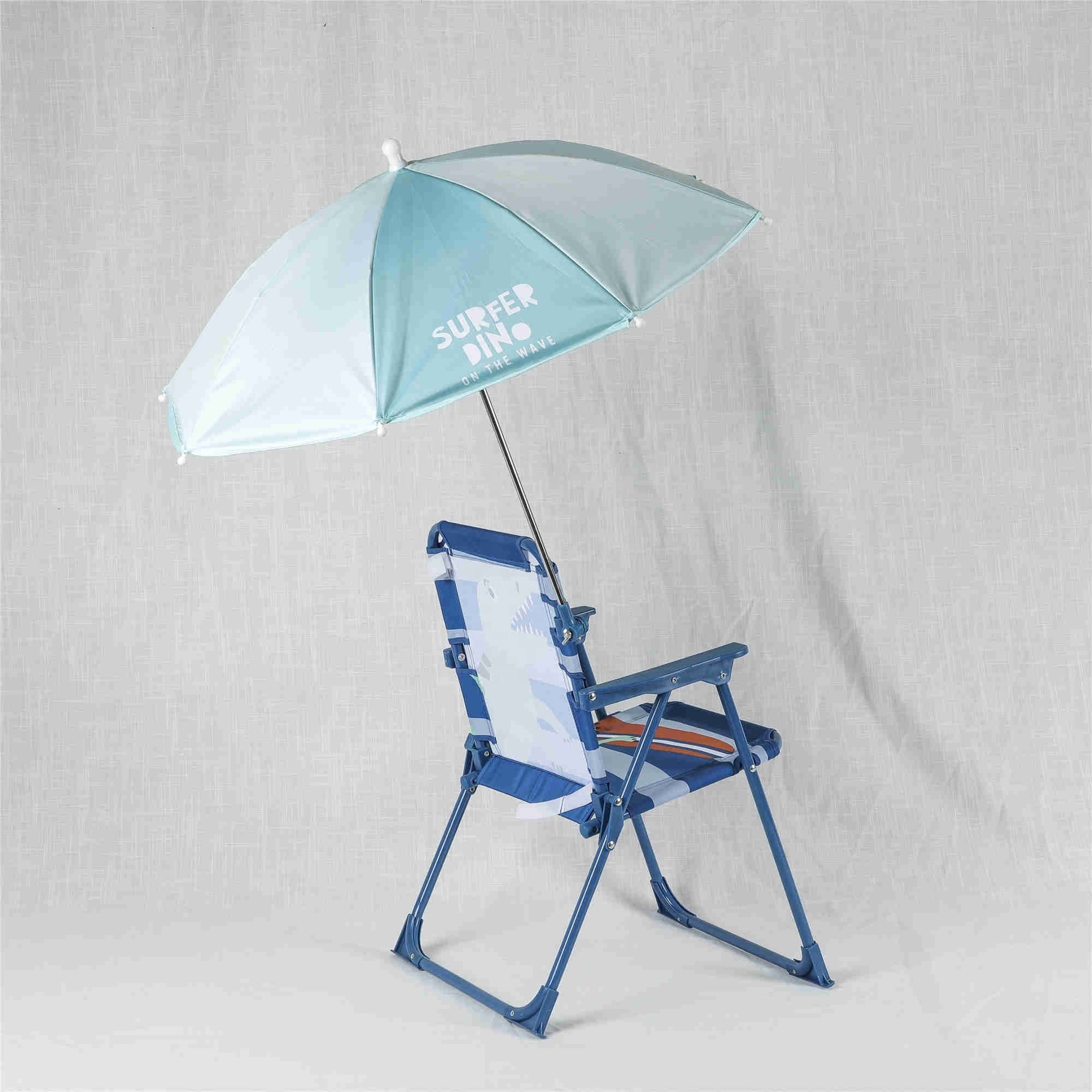 Customized Foldable Kids Summer Umbrella Folding Reclining Camping Beach Chair with paraso Umbrella