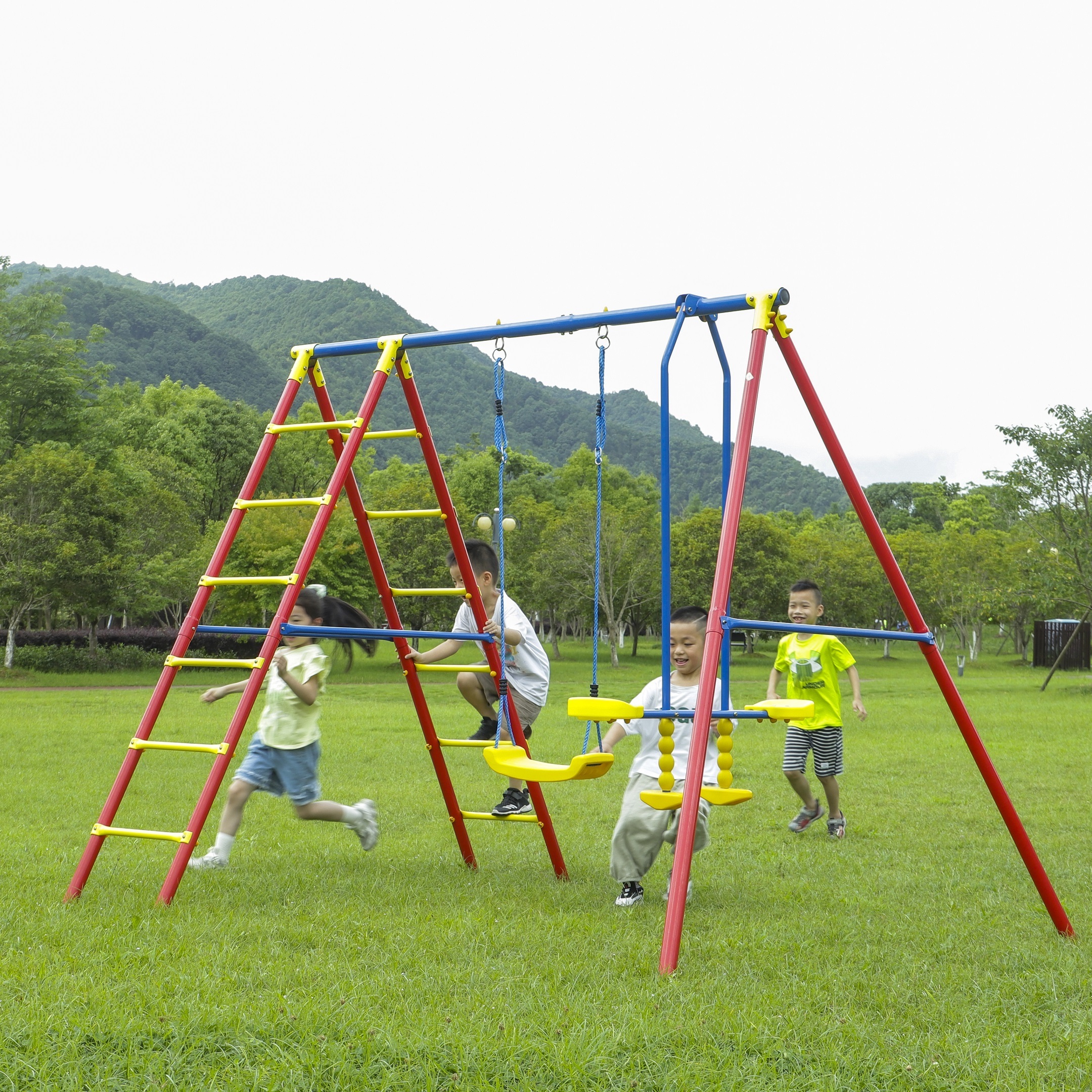 Metal  Swing Outdoor Playground Heavy Duty Indoor Metal Kids Swing Set for kids