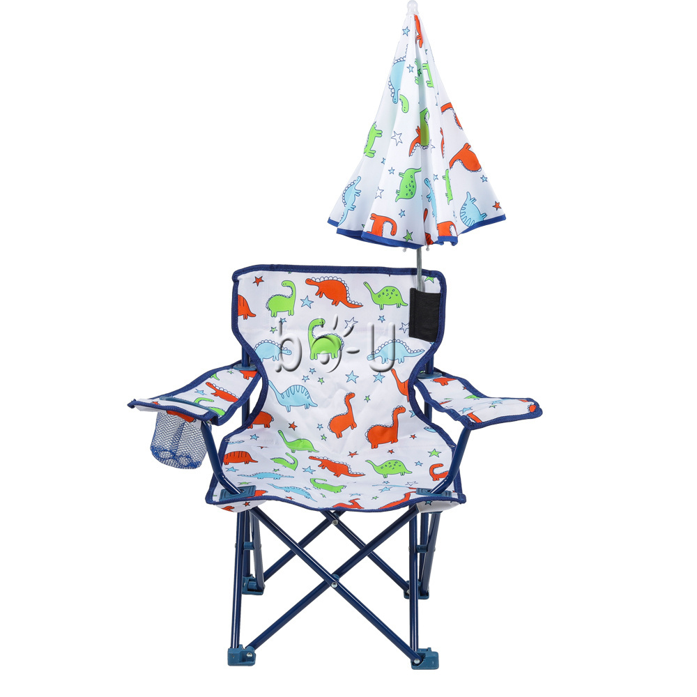 2023  Outdoor Furniture Folding Beach Chair Indoor Dinosaur Kids Beach Chair With Umbrella