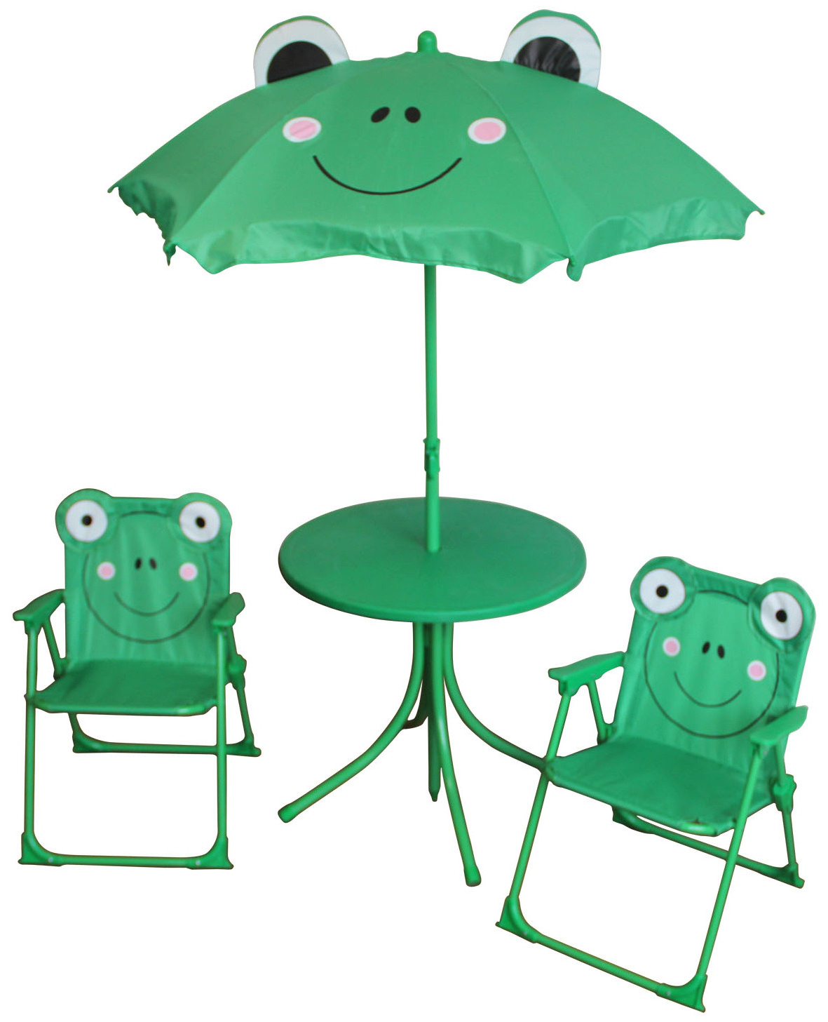 Hot Selling 4pc Kids Garden Set Outdoor Patio Folding Children Beach Camping Umbrella and Chair with Table Set