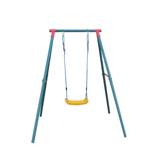 China gold factory Kids single seat play ground metal baby doll swing set for kids play