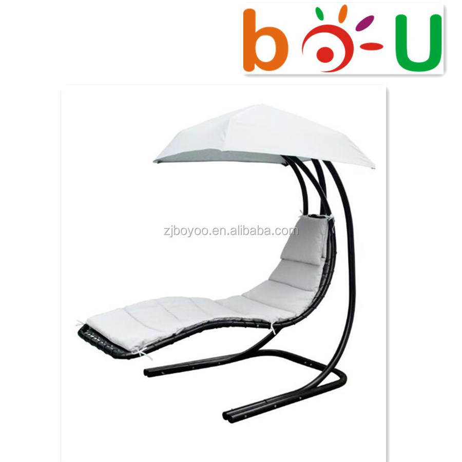 Hot sale Sunnydaze Floating Chaise Lounger Swing Chair with Canopy Umbrella