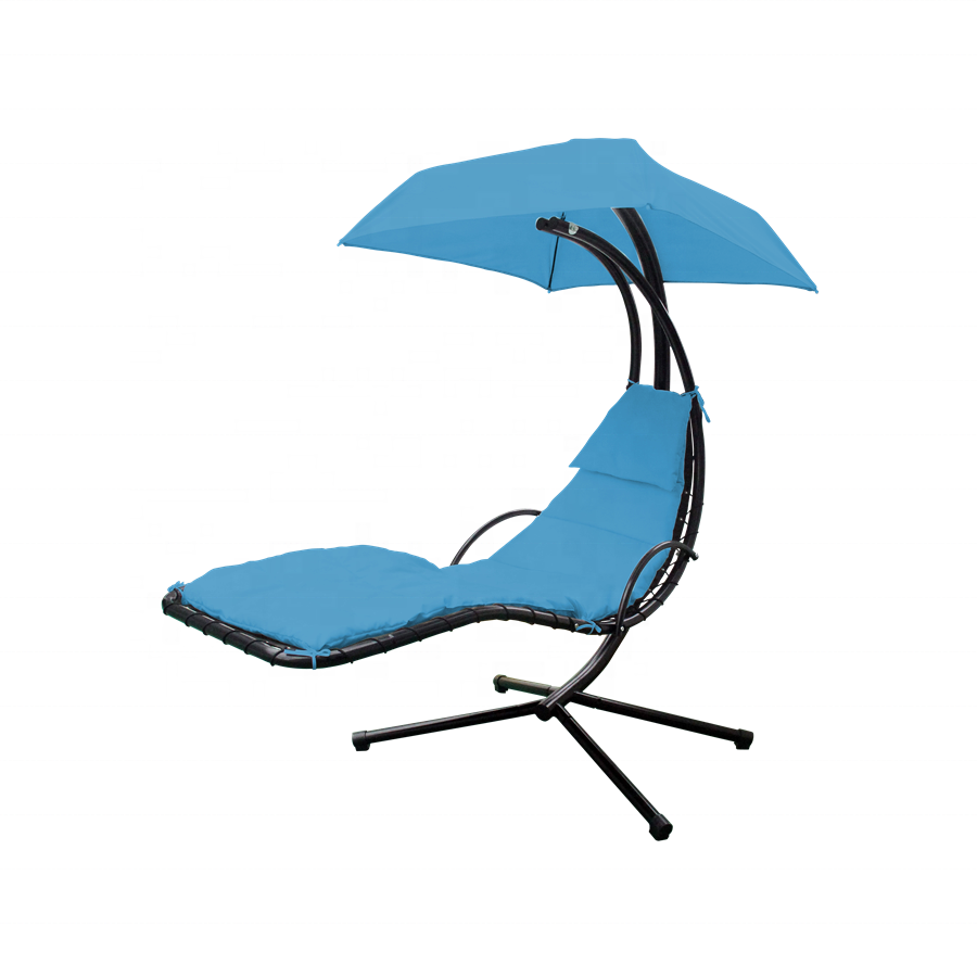 Hot sale Sunnydaze Floating Chaise Lounger Swing Chair with Canopy Umbrella