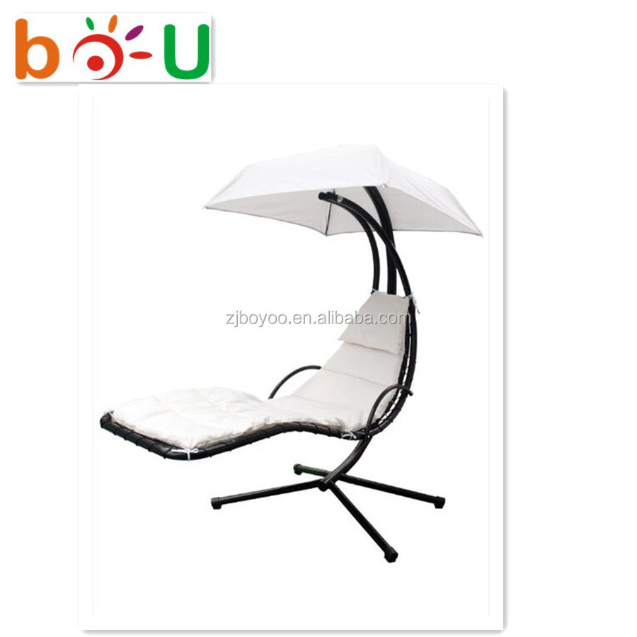 Hot sale Sunnydaze Floating Chaise Lounger Swing Chair with Canopy Umbrella