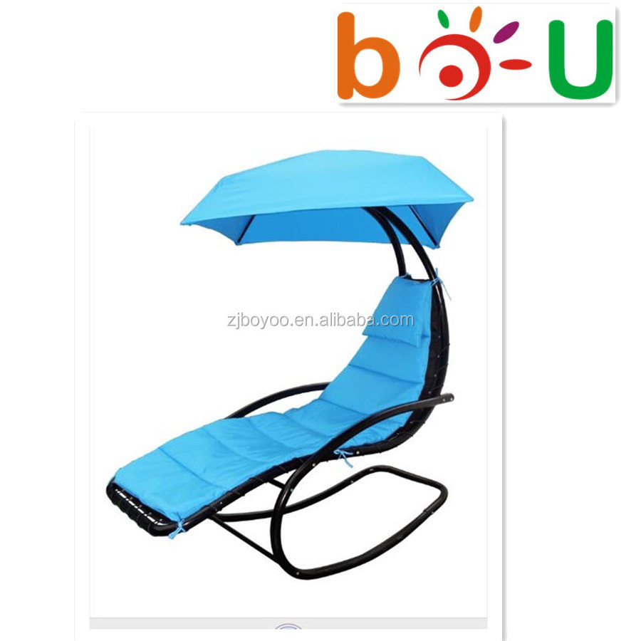 Hot sale Sunnydaze Floating Chaise Lounger Swing Chair with Canopy Umbrella