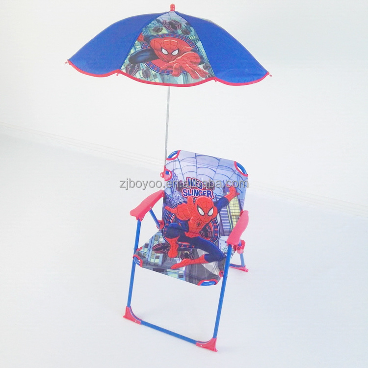 Promotional high quality foldable baby kids beach chair with umbrella