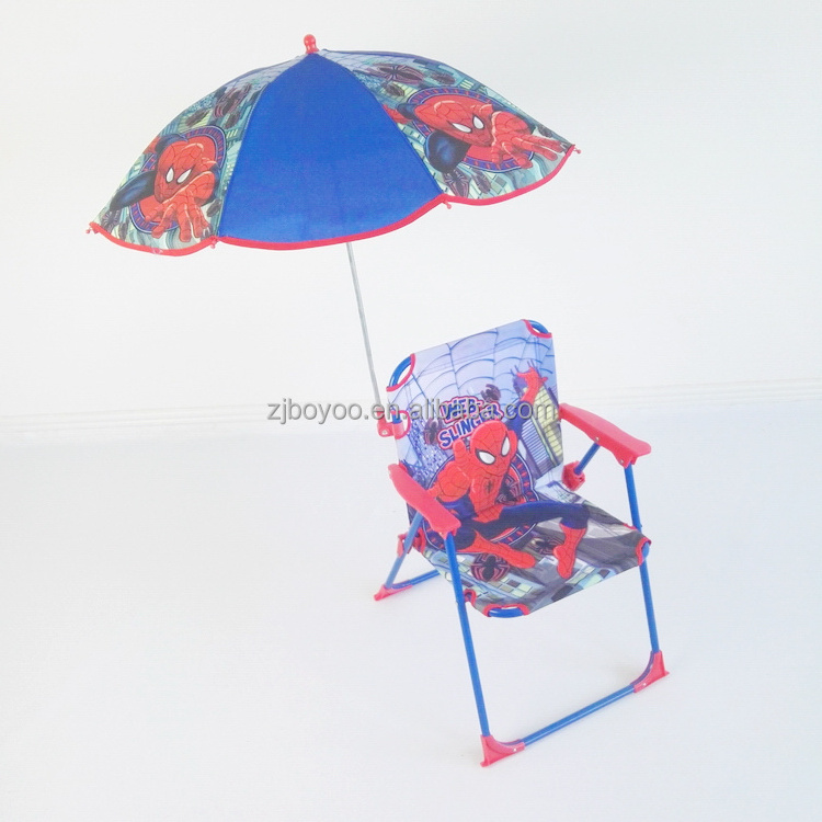 Promotional high quality foldable baby kids beach chair with umbrella