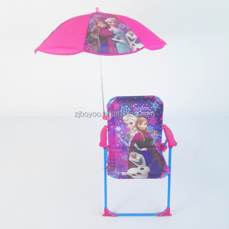 Promotional high quality folding baby kids patio chair with umbrella