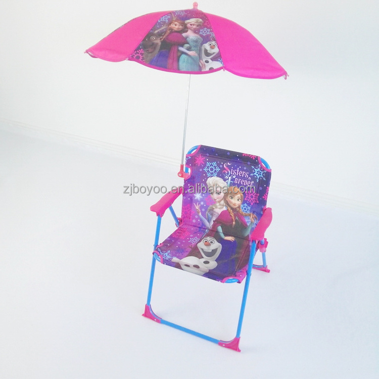 Promotional high quality folding baby kids patio chair with umbrella