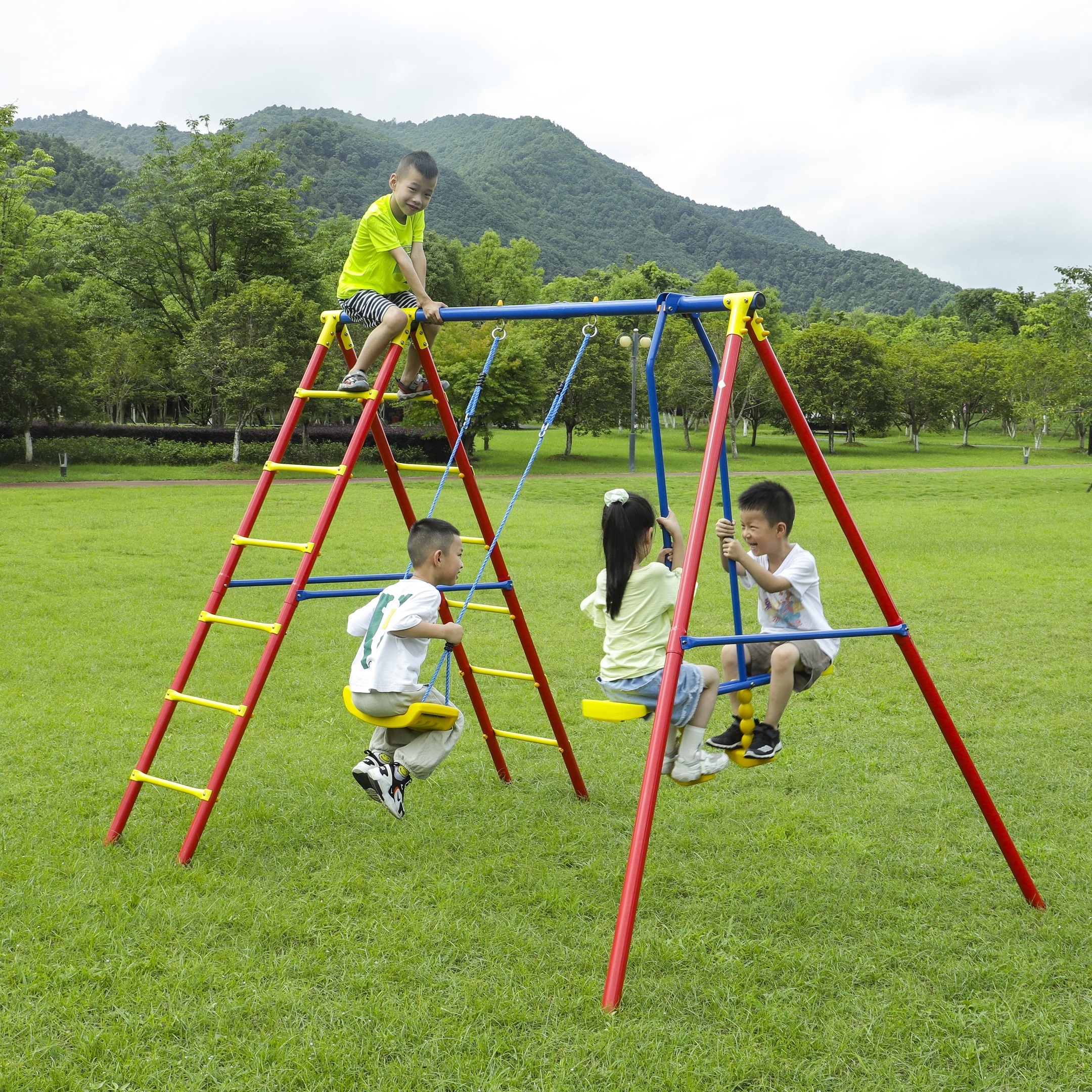 Metal  Swing Outdoor Playground Heavy Duty Indoor Metal Kids Swing Set for kids