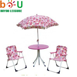 garden furniture kids children Patio Set( 2 chairs+1 table+1 umbrella) portable folding table and chair set