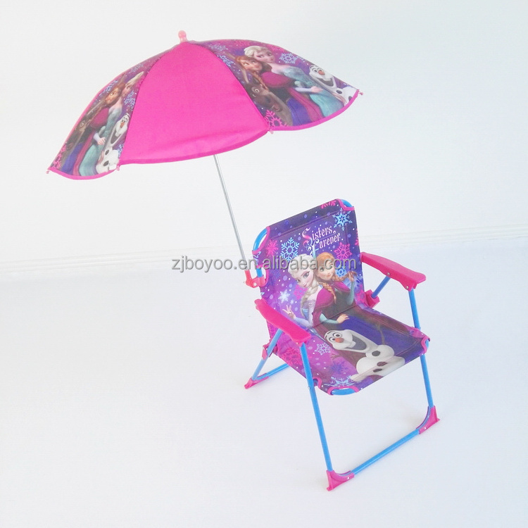 Promotional high quality folding baby kids patio chair with umbrella