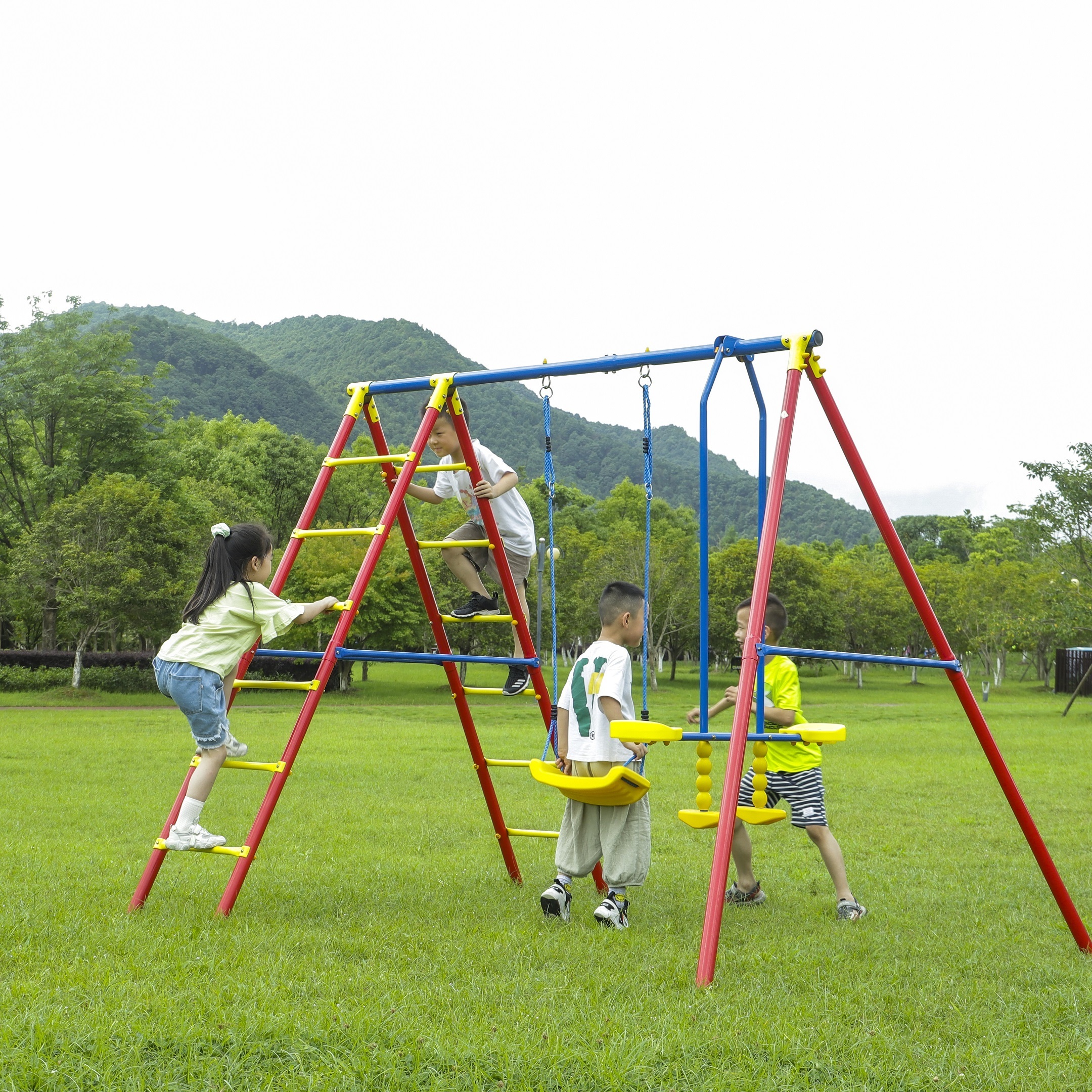 Metal  Swing Outdoor Playground Heavy Duty Indoor Metal Kids Swing Set for kids