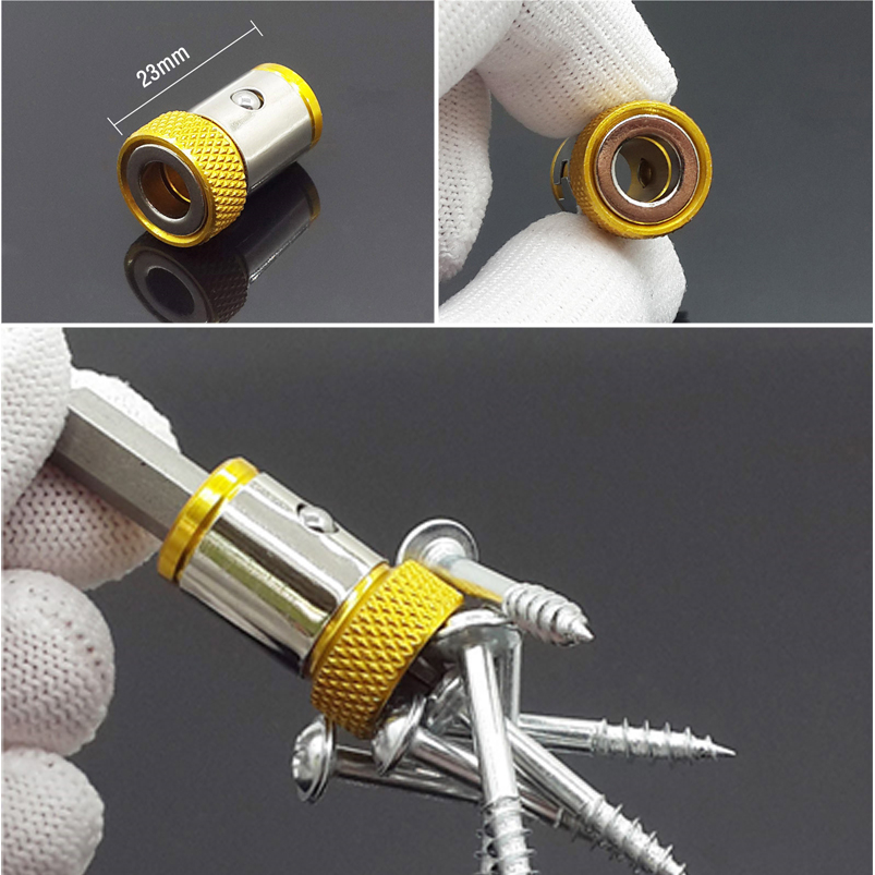 Screwdriver Magnetic Ring Card Beads Strong Magnetic Circle Screwdriver 1/4 Head Magnetosphere Steel Sleeve