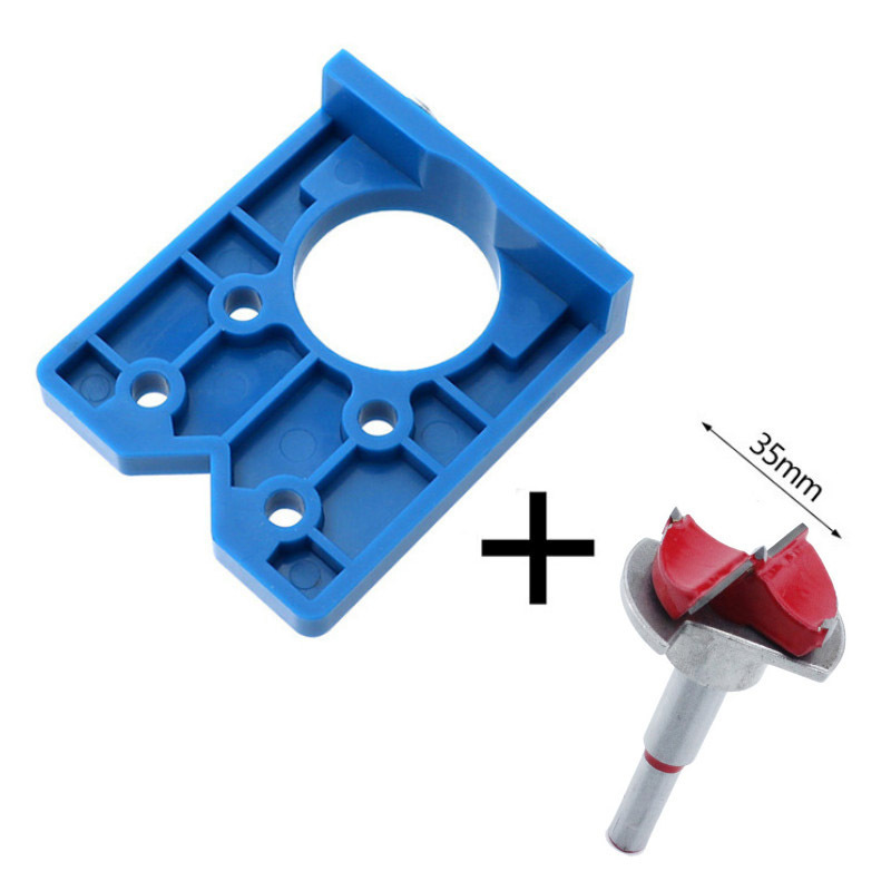 35mm DIY Locator Accurate Wood Mounting Hinge Drilling Jig Guide Door Hole Saw Opener Concealed Cabinet Accessories Tool