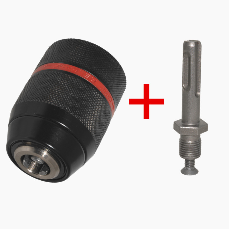 Keyless Hand Drill Chuck 1/2-20UNF Mount 2~13mm Self-tighten Drill Chuck with SDS handle