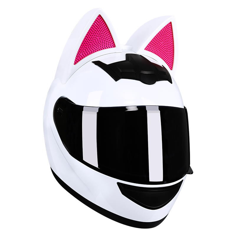 New design motorcycle cat helmet grey bow Adults Young cute motorcycle helmets full face helmet motorcycle