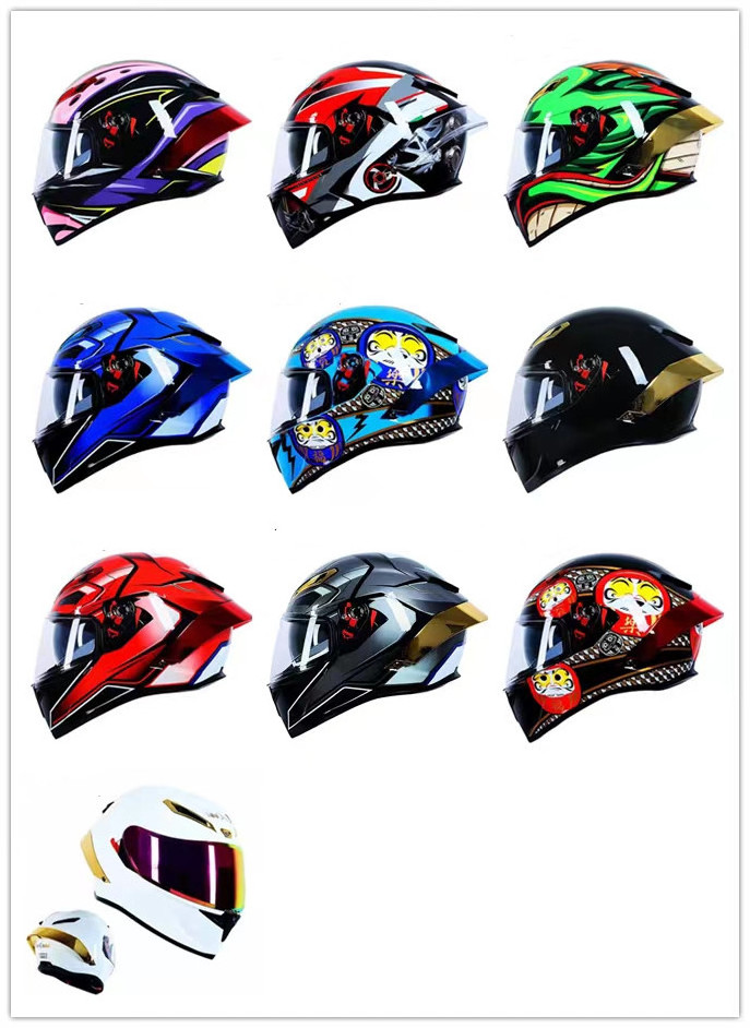 Wholesale Big tail motorcycle helmet grey full helmet for men and women summer motorcycle four Seasons racing