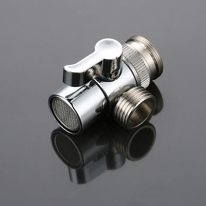 Universal 1/2 Tapping Cheap Quality Faucet Splitter Brass Angle Ball Valve Chrome Toilet Universal Adapter Angle Valve 3 Way