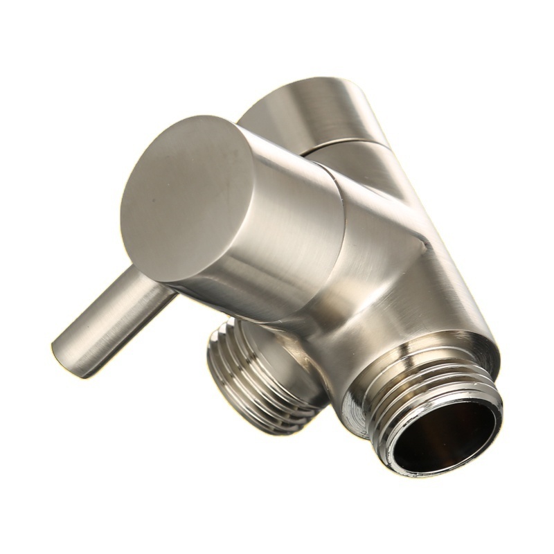 Manufacture Brass Chrome Bidets Diverter T Valve In Wall Faucet Brass Stop Angle Valve Shut Off Spray Shower Brass Angle Valve