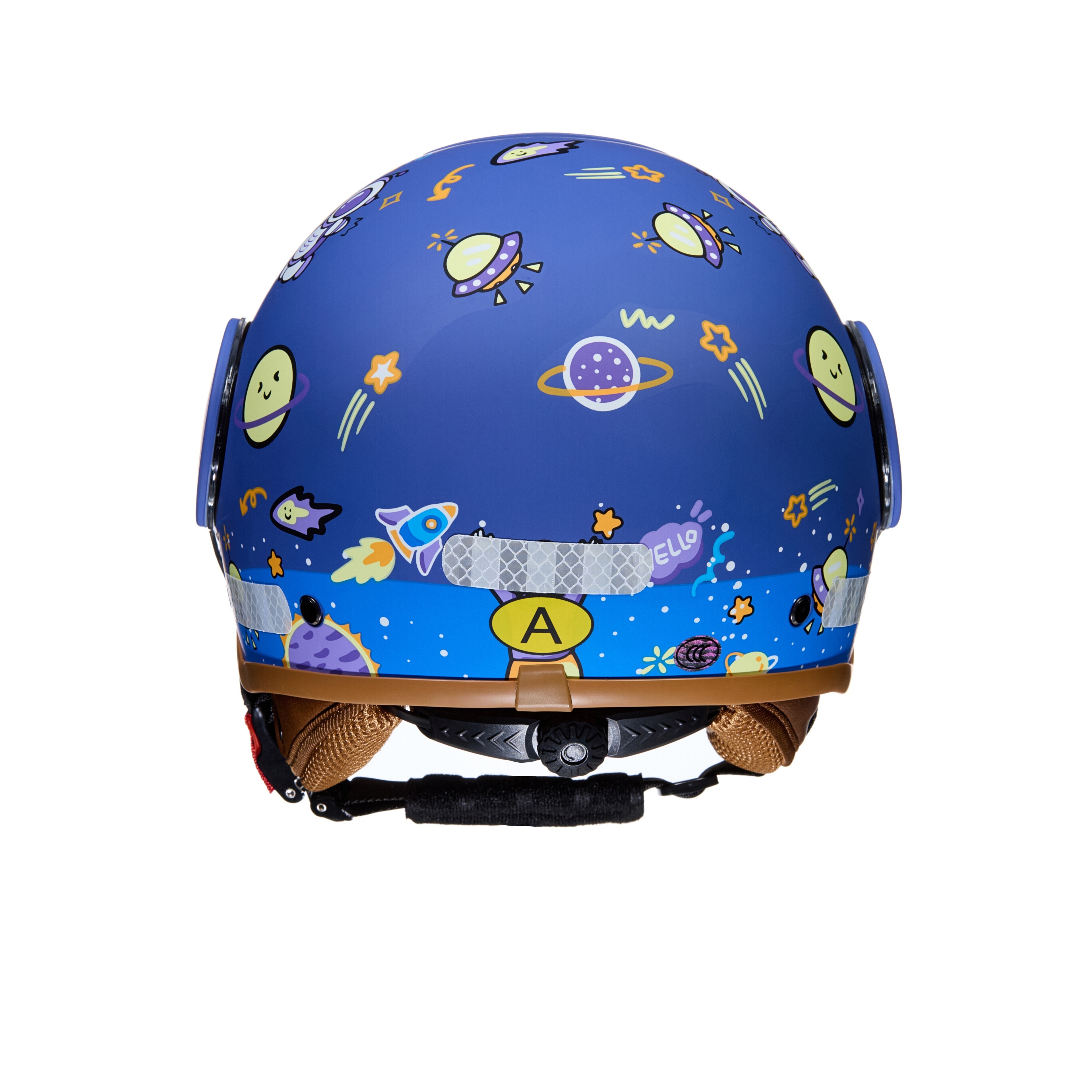 BYB/RNG starry sky blue BY-750S children's helmet for all seasons children's electric car half helmet boys and girls